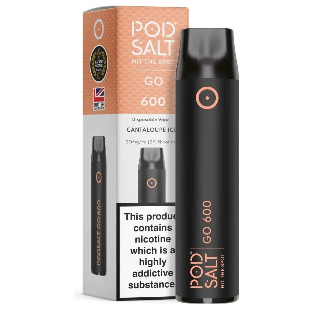 Pod Salt Go 600 - Cantaloupe Ice (Zuckermelone Menthol) Einweg - Vape - VAPE DEALER