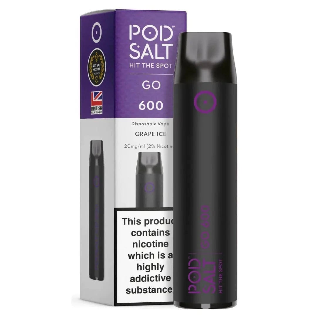 Pod Salt Go 600 - Grape Ice (Traube Menthol) Einweg - Vape - 4262394721374 - VAPE DEALER