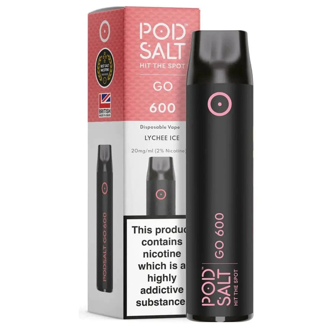 Pod Salt Go 600 - Lychee Ice (Litschi Menthol) Einweg - Vape - 4262394721473 - VAPE DEALER