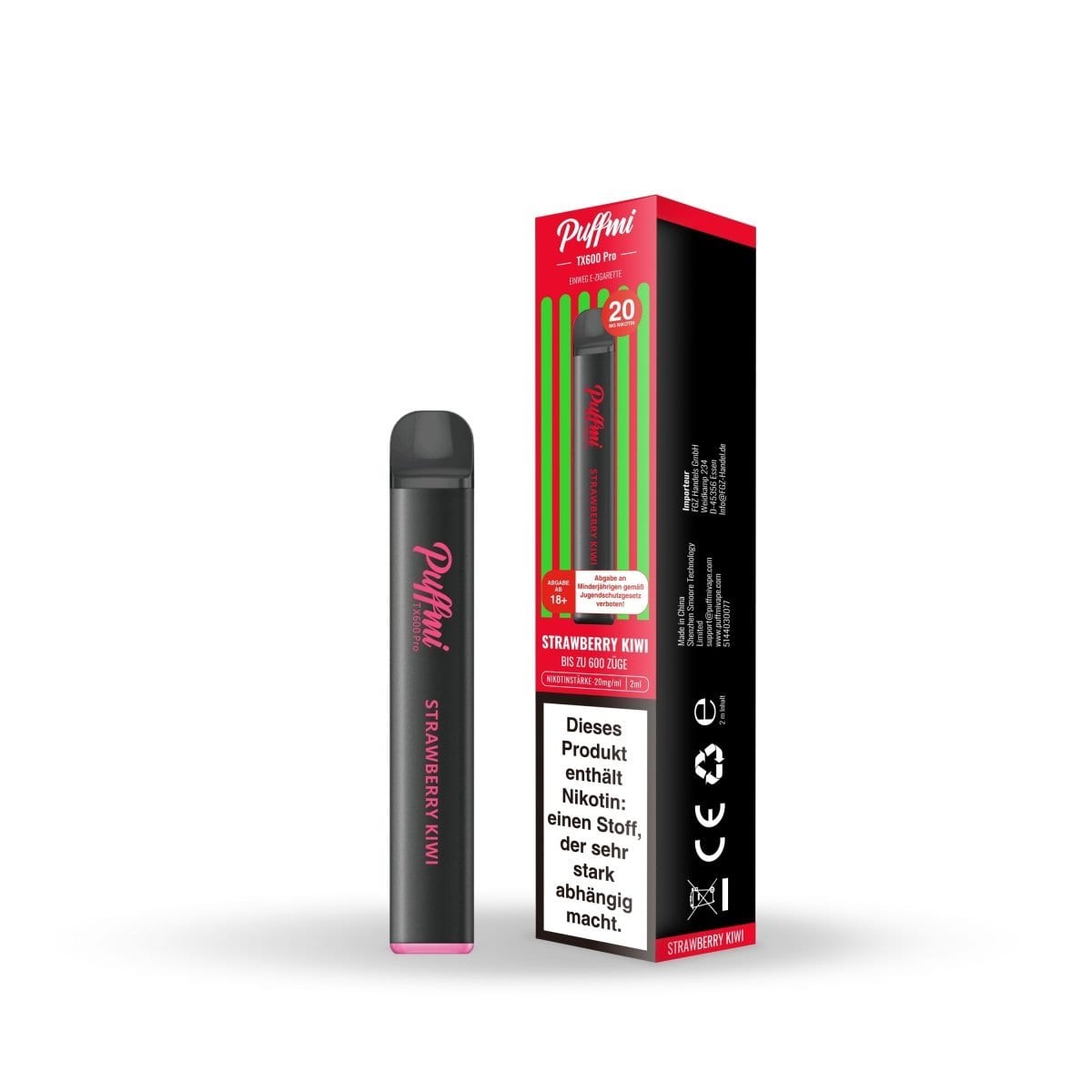 Vaporesso Puffmi TX600 Pro - Strawberry Kiwi (Erdbeere Kiwi) Einweg - Vape - 6941829210758 - VAPE DEALER