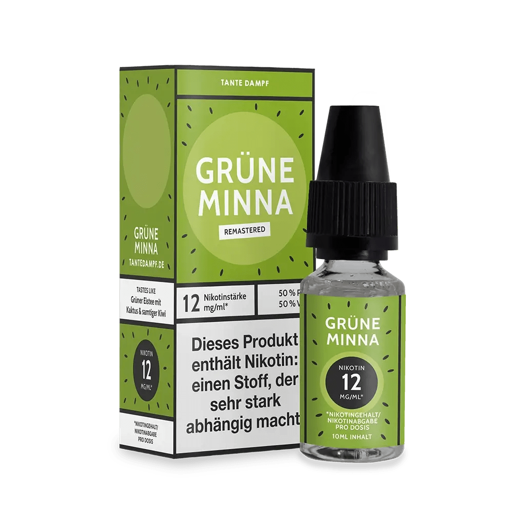 Tante Dampf Grüne Minna (Grüner - Tee Kaktusfeige Kiwi) 1.2% E - Liquid - 4064787474429 - VAPE DEALER