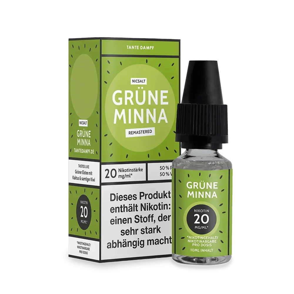 Tante Dampf Grüne Minna (Grüner - Tee Kaktusfeige Kiwi) 2.0% E - Liquid - 4064787474436 - VAPE DEALER