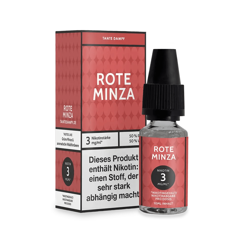 Tante Dampf Rote Minza (Himbeere Minze) 0.3% E - Liquid - 4064787474597 - VAPE DEALER