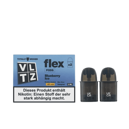 Totally Wicked VLTZ Flex Pod (2er Set) - Blueberry Ice (Blaubeere Menthol) Einweg Pod - System - 5056236012176 - VAPE DEALER