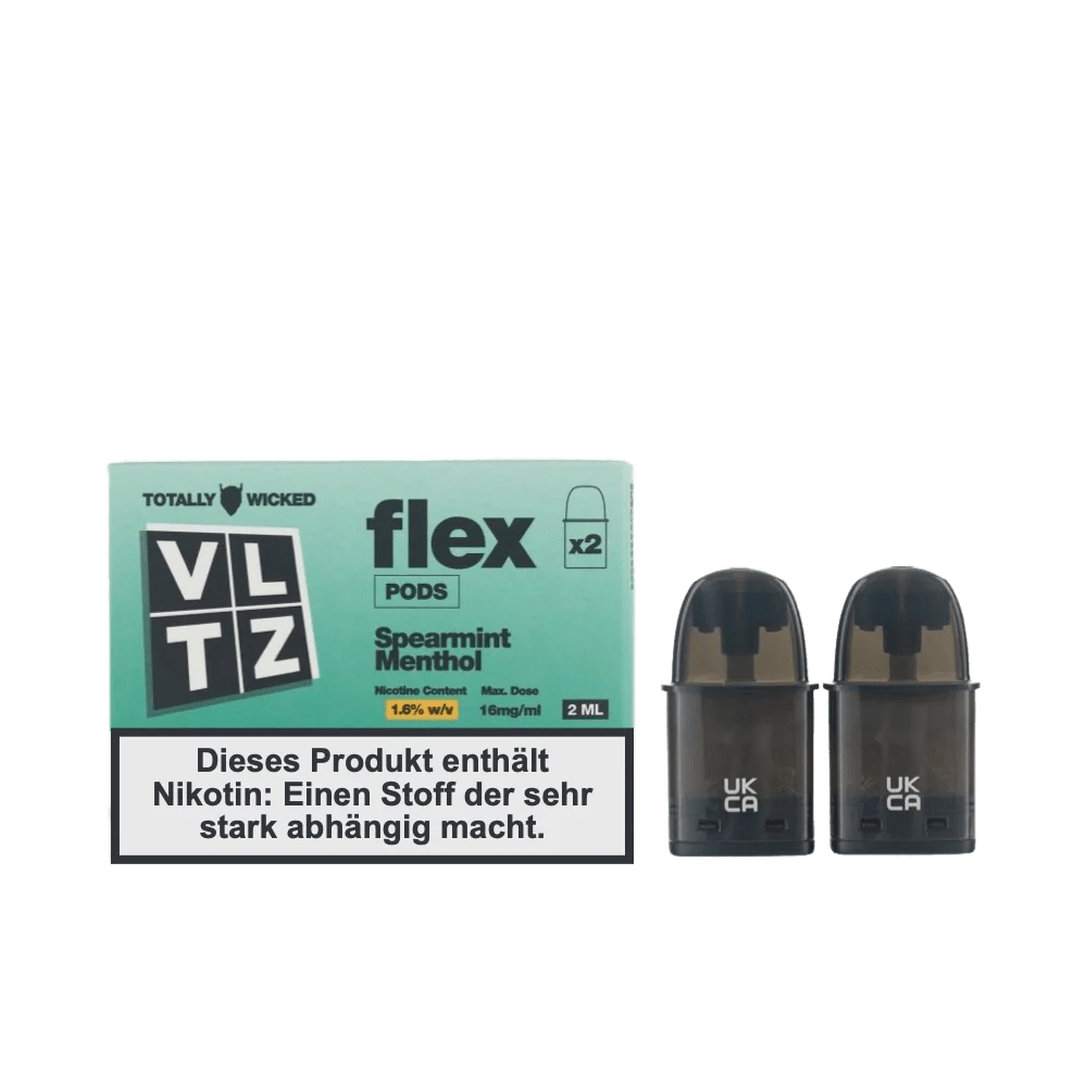 Totally Wicked VLTZ Flex Pod (2er Set) - Spearmint Menthol (Minze Menthol) Einweg Pod - System - 5056236016518 - VAPE DEALER