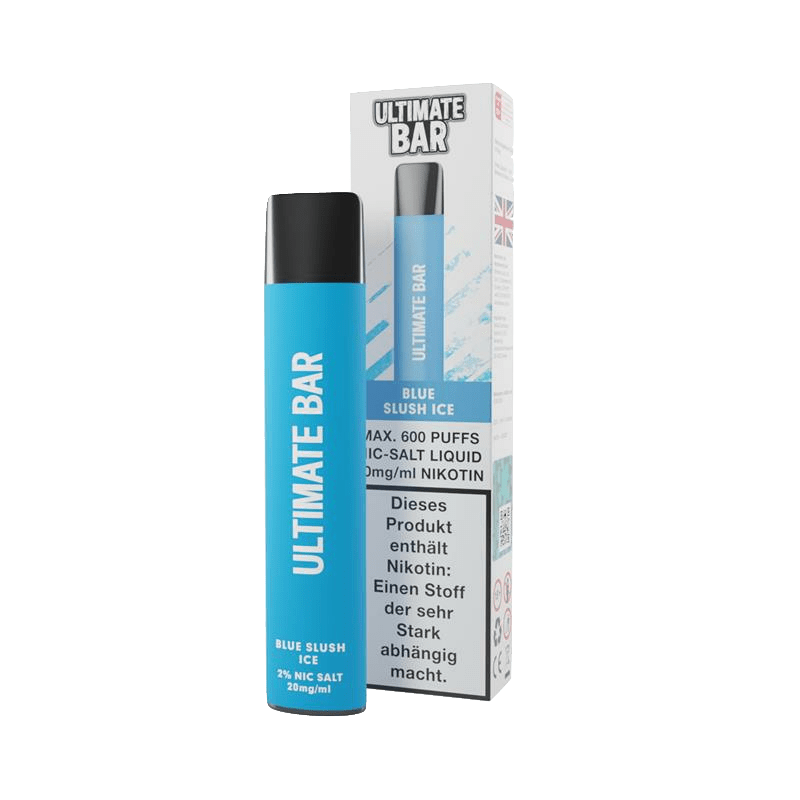 Ultimate Juice Ultimate Bar - Blue Slush Ice (Blaubeere Himbeere Menthol) Einweg-Vape - EAN 5056513805286 - von vape-dealer.de