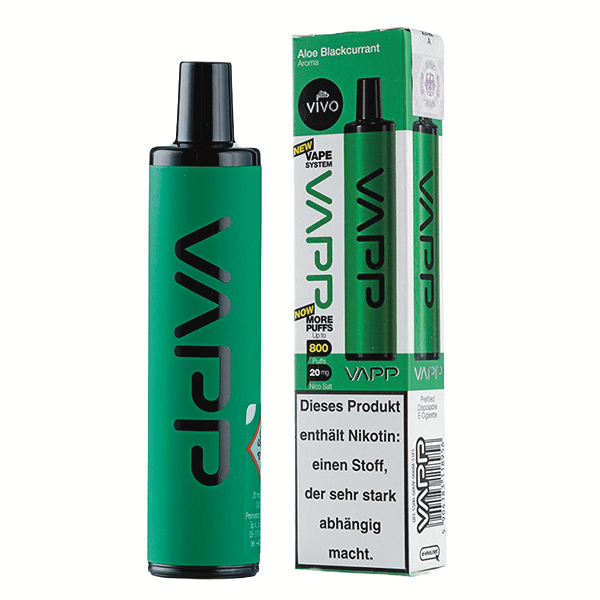 Vivo Vapp 800 - Aloe Blackcurrant (Aloe Schwarze - Johannisbeere) Einweg - Vape - 5904183118956 - VAPE DEALER