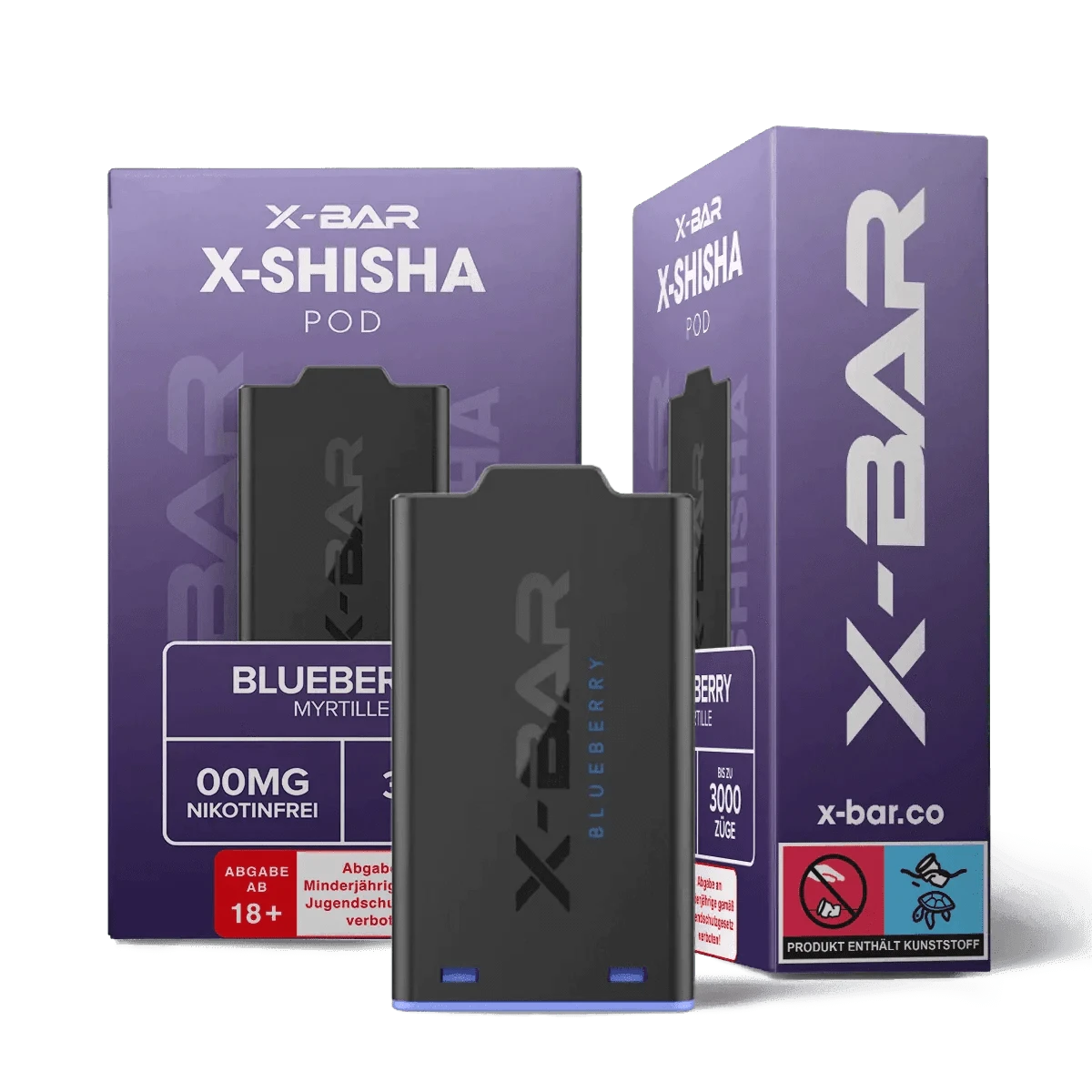 J Well X Bar Shisha Pod (1er Set) - Blueberry (Blaubeere) E - Hookah Pods - 3663701033639 - VAPE DEALER