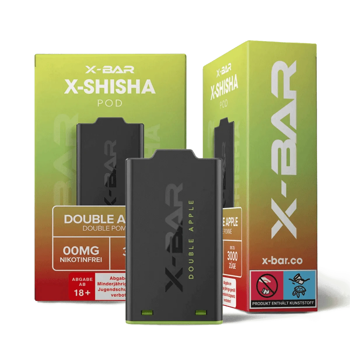 J Well X Bar Shisha Pod (1er Set) - Double Apple (Doppelapfel Anis) E - Hookah Pods - 3663701033783 - VAPE DEALER